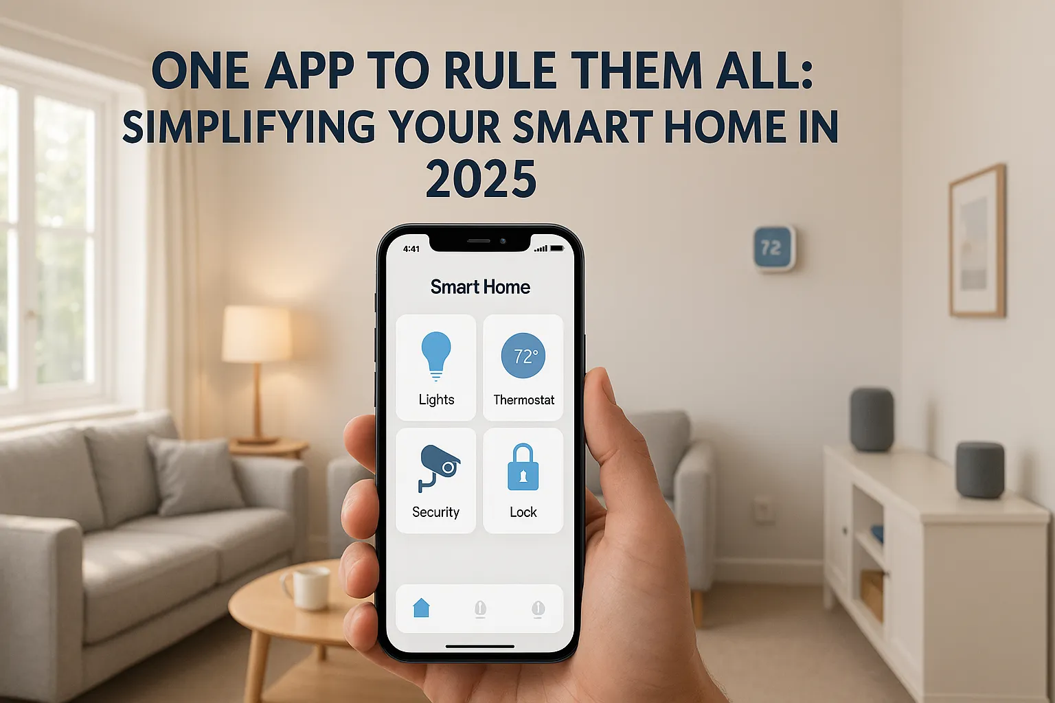 Single smartphone app controlling multiple smart home devices