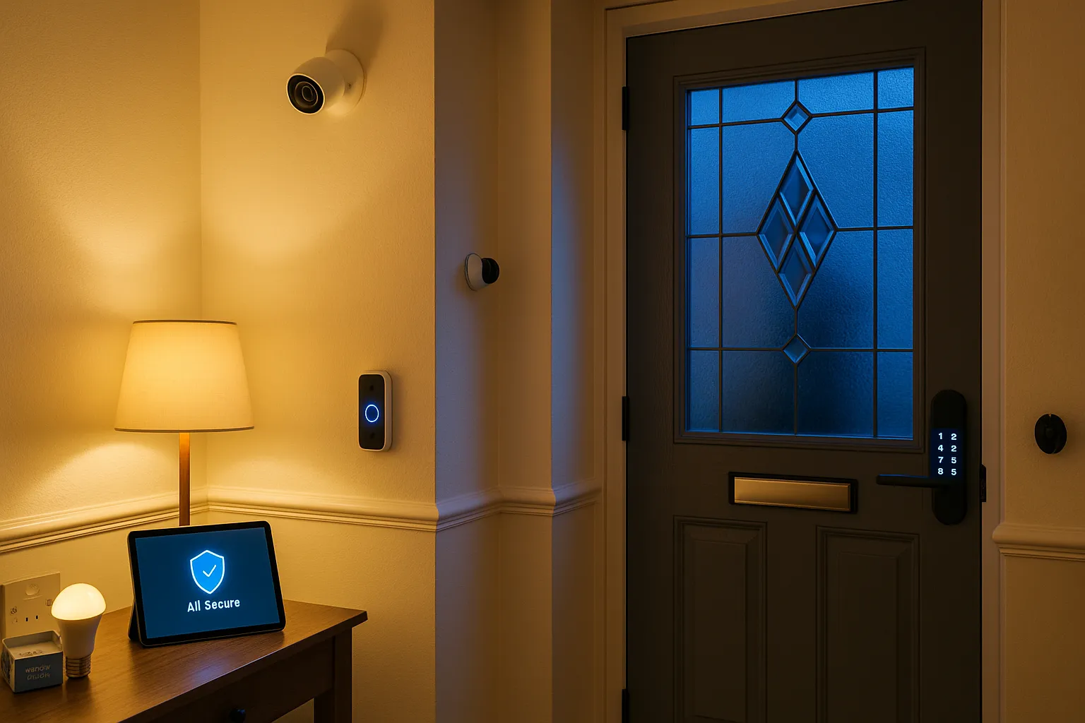 Smart home security system dashboard